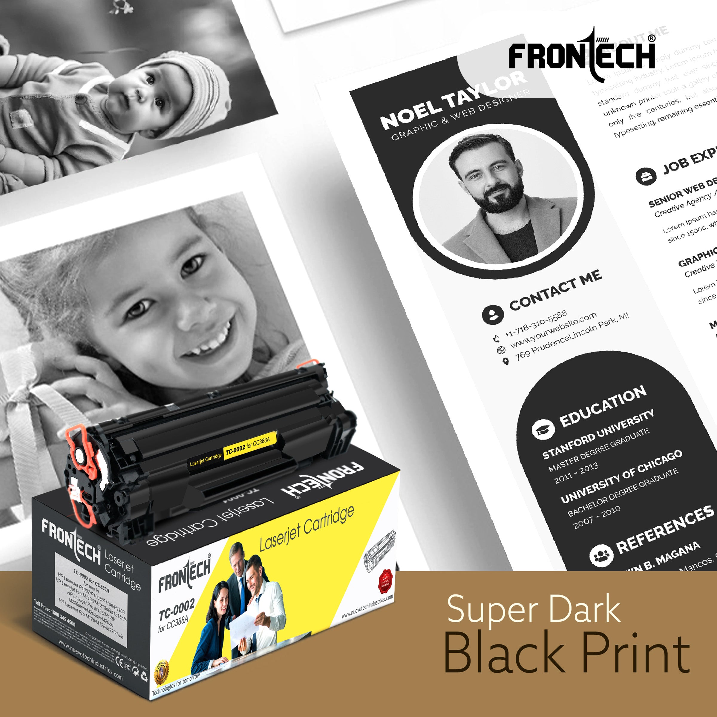 Frontech CC388A Toner Cartridge | Compatible with HP LaserJet P1007-MFP M226 Series (TC-0002) Frontech CC388A Toner Cartridge | Compatible with HP LaserJet P1007-MFP M226 Series (TC-0002)